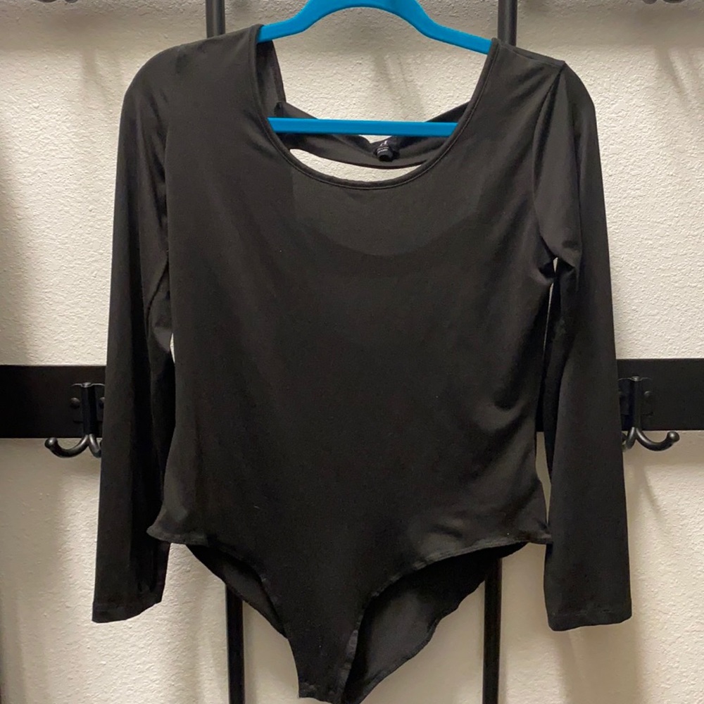 Long sleeve bodysuit black